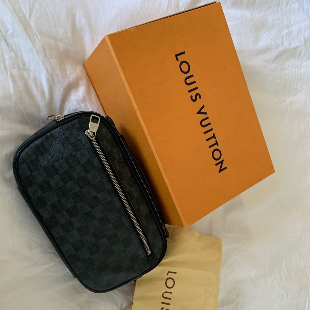 louis vuitton damier graphite ambler bum bag